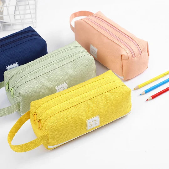 Pencil Case Multi-Compartment With Carry Handle