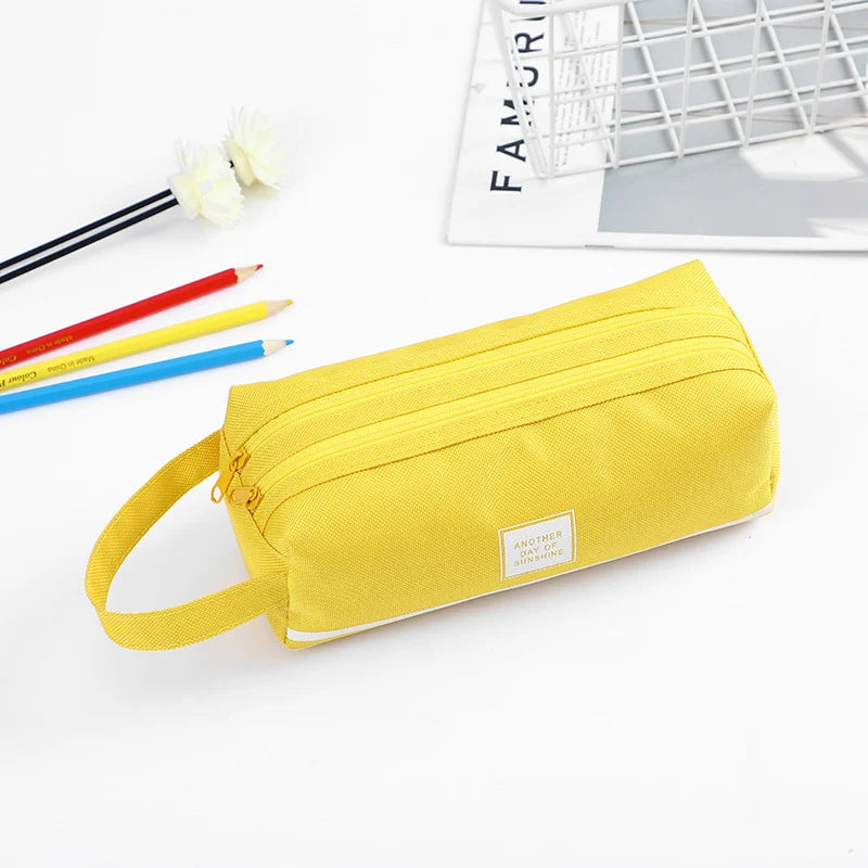 Pencil Case Multi-Compartment With Carry Handle