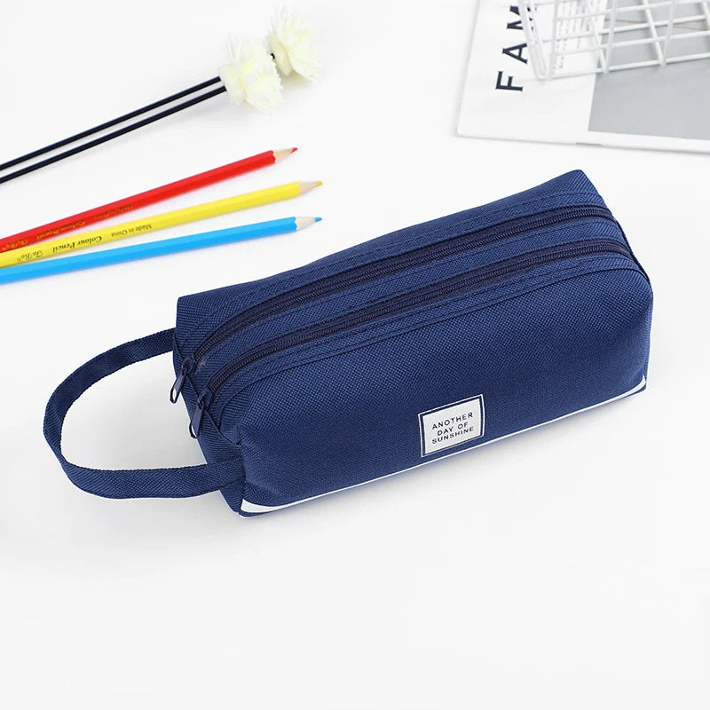 Pencil Case Multi-Compartment With Carry Handle