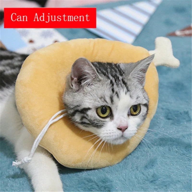 Pet Recovery Collar Soft Cotton Adjustable Washable Fit