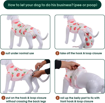 Pet Recovery Shirt Breathable Wound Protection Secure Closures