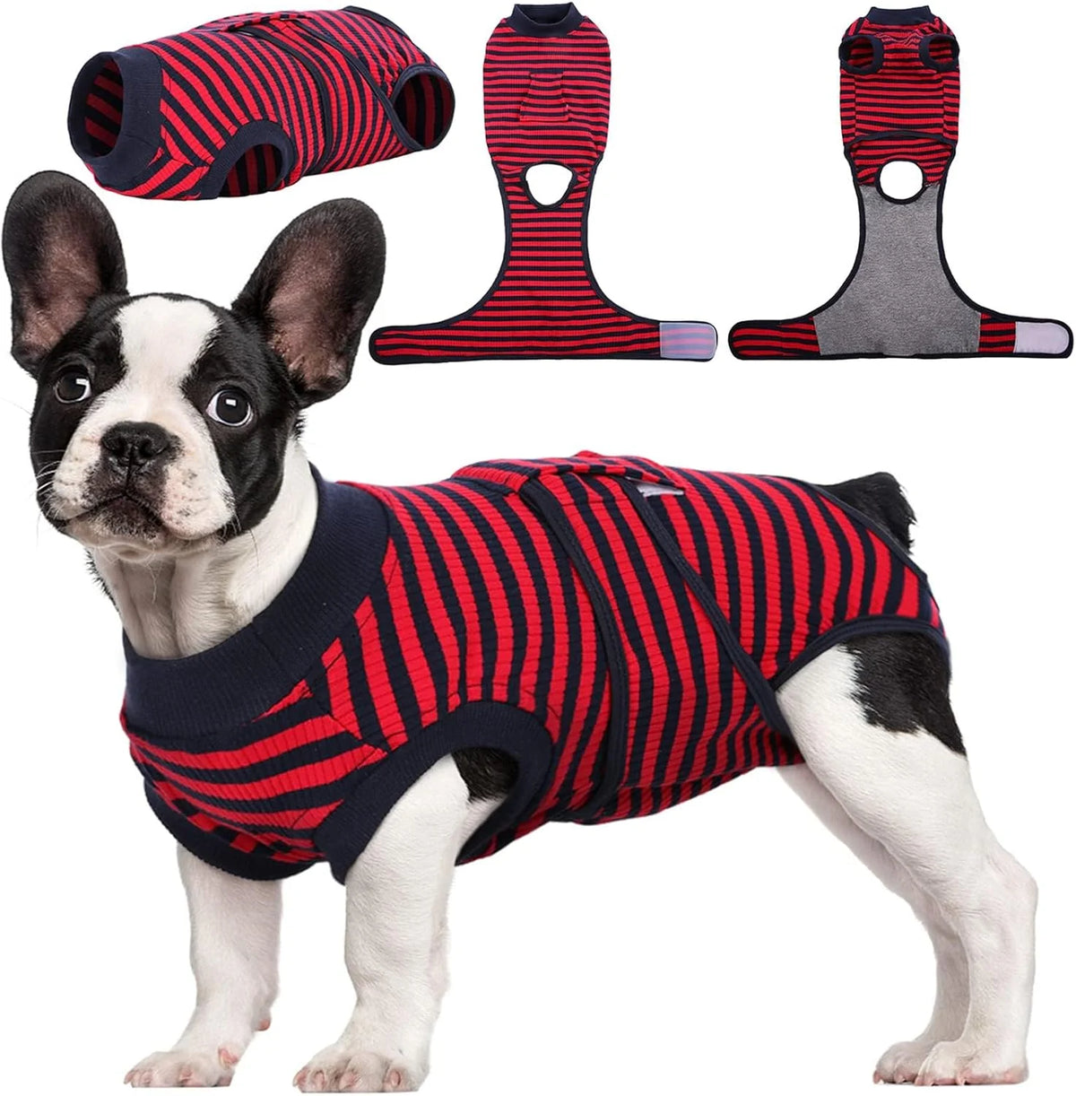 Pet Recovery Shirt Breathable Wound Protection Secure Closures