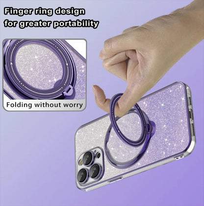Phone Case Glitter Finish Magnetic & Wireless Charging Compatible