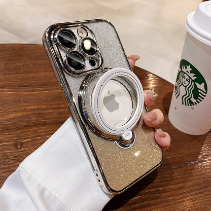 Phone Case Glitter Finish Magnetic & Wireless Charging Compatible