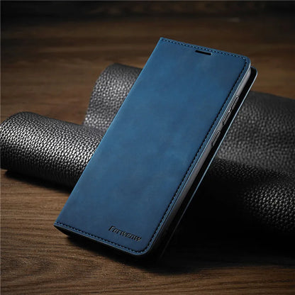 Phone Case Leather MagSafe Compatible Slim Protective Fit