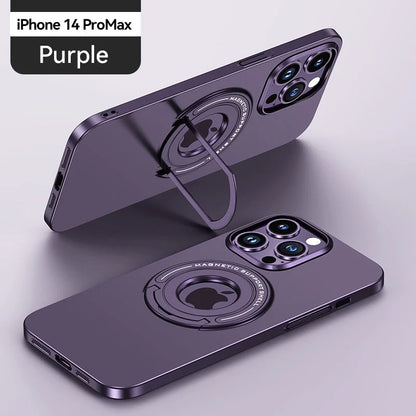 Phone Case Magnetic Ring Stand Wireless Charging Compatible