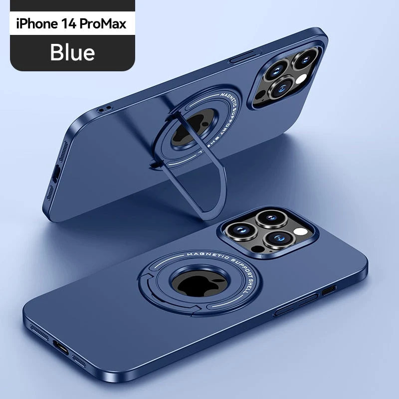 Phone Case Magnetic Ring Stand Wireless Charging Compatible