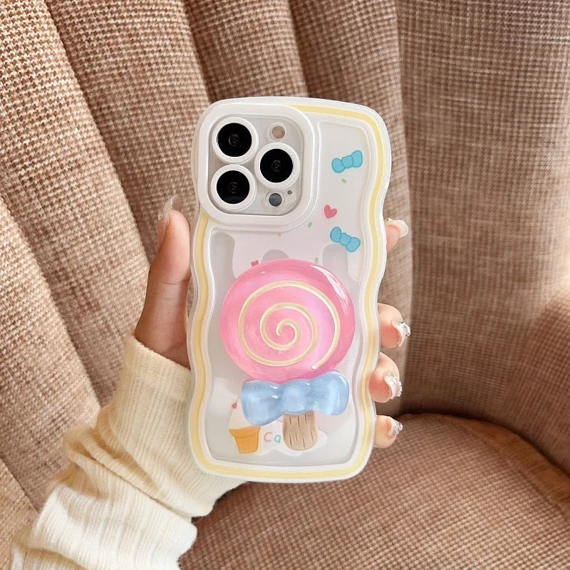 Phone Case Raised 3D Heart Shock-Resistant Soft TPU