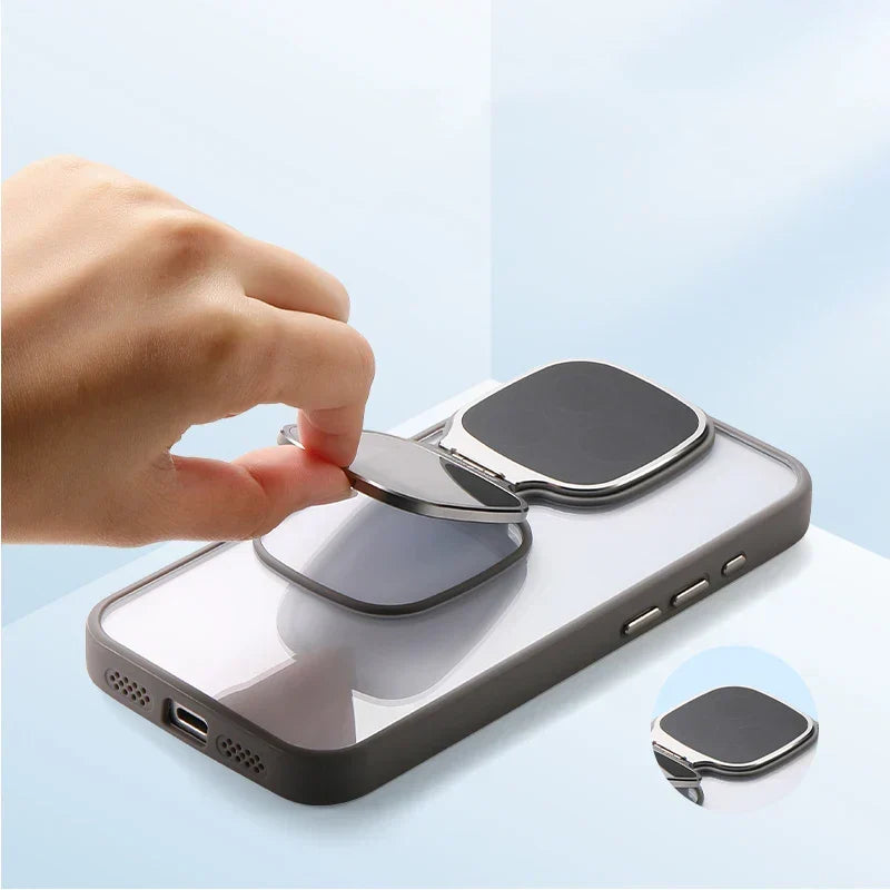 Phone Case Retractable Kickstand Raised Camera Protection Acrylic