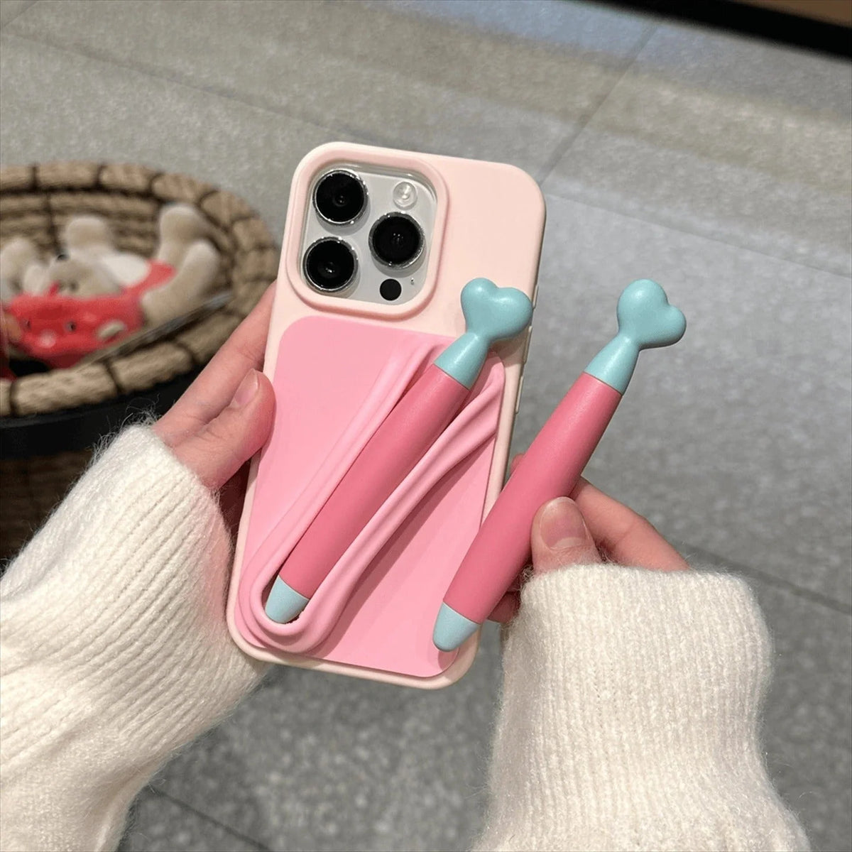Phone Case Silicone Built-In Stylus Holder Matte Finish