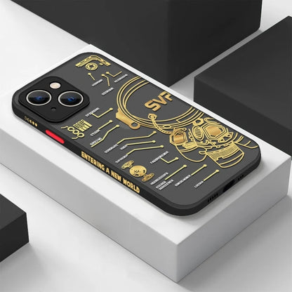 Phone Case Transparent Acrylic Astronaut Design Scratch-Resistant