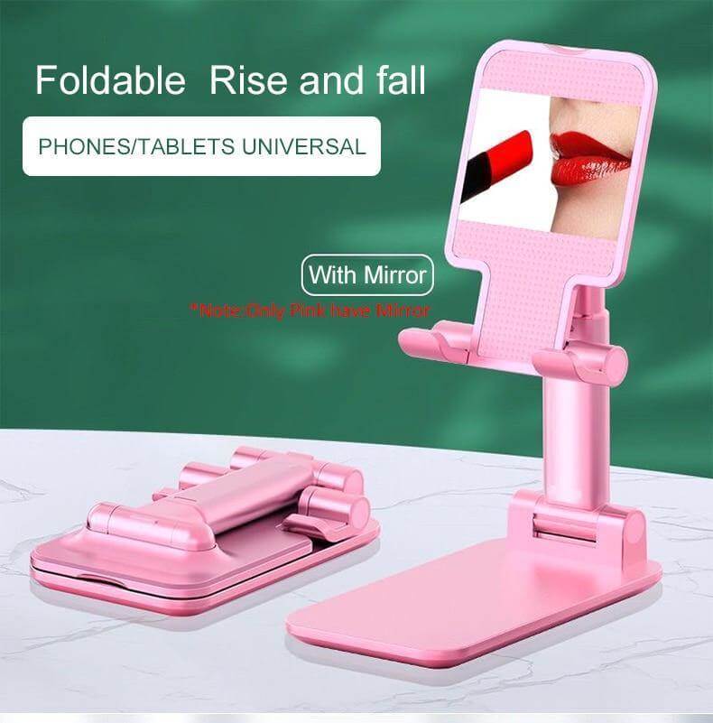Phone & Tablet Stand Adjustable Height Foldable Metal Design