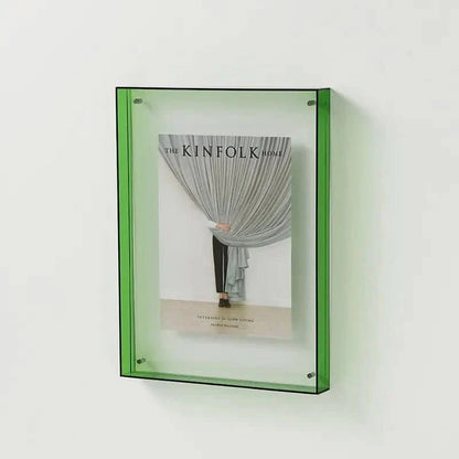 Photo Frame Transparent Acrylic Floating Display Colored Edges