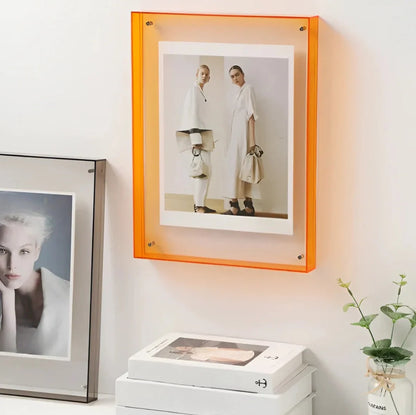 Photo Frame Transparent Floating Desk & Wall Display