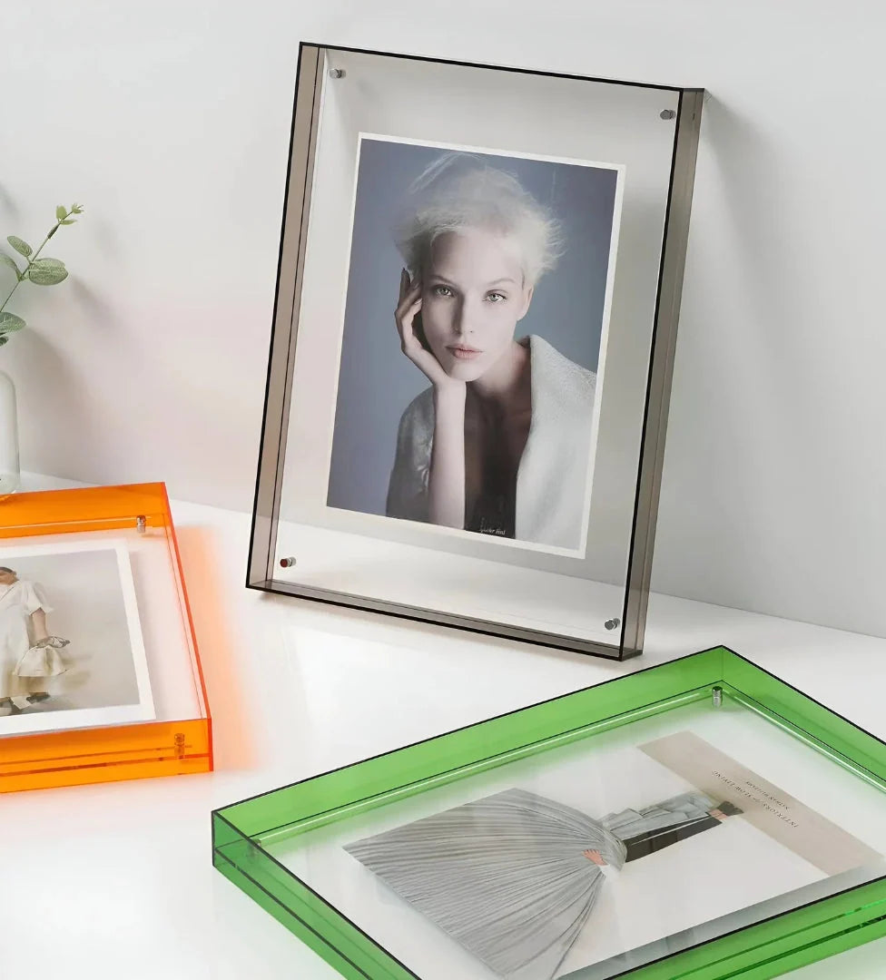 Photo Frame Transparent Floating Desk & Wall Display