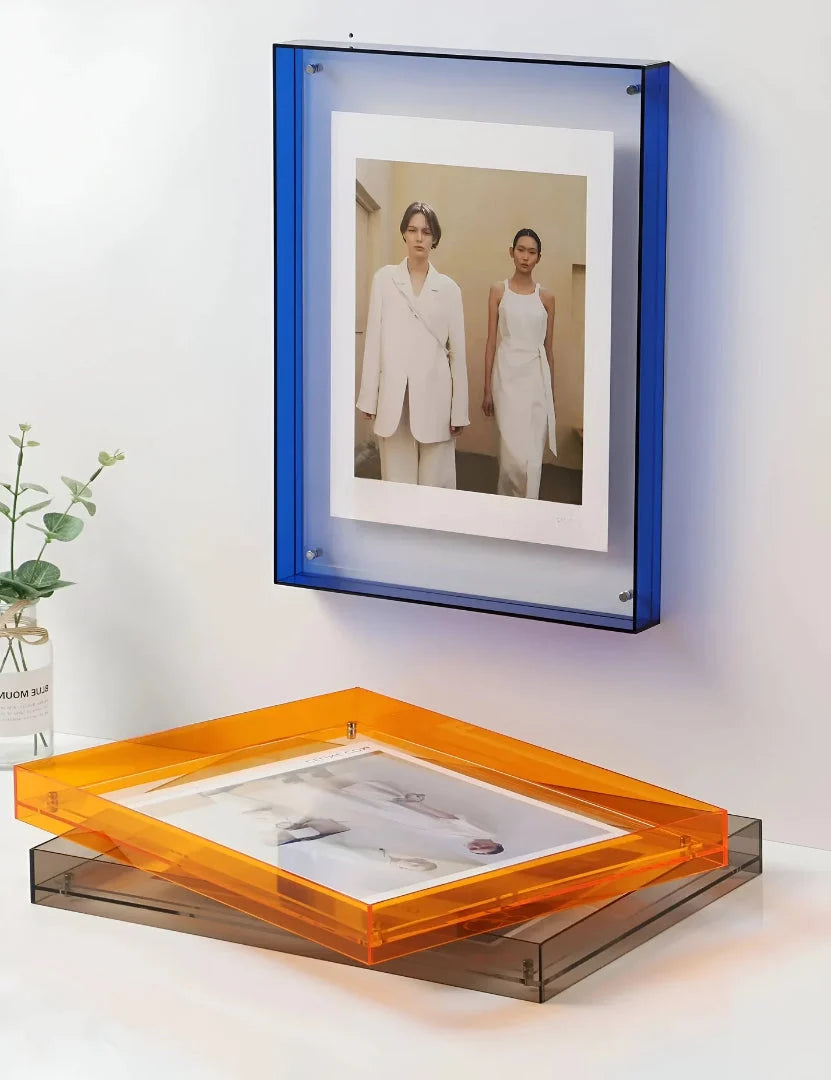 Photo Frame Transparent Floating Desk & Wall Display