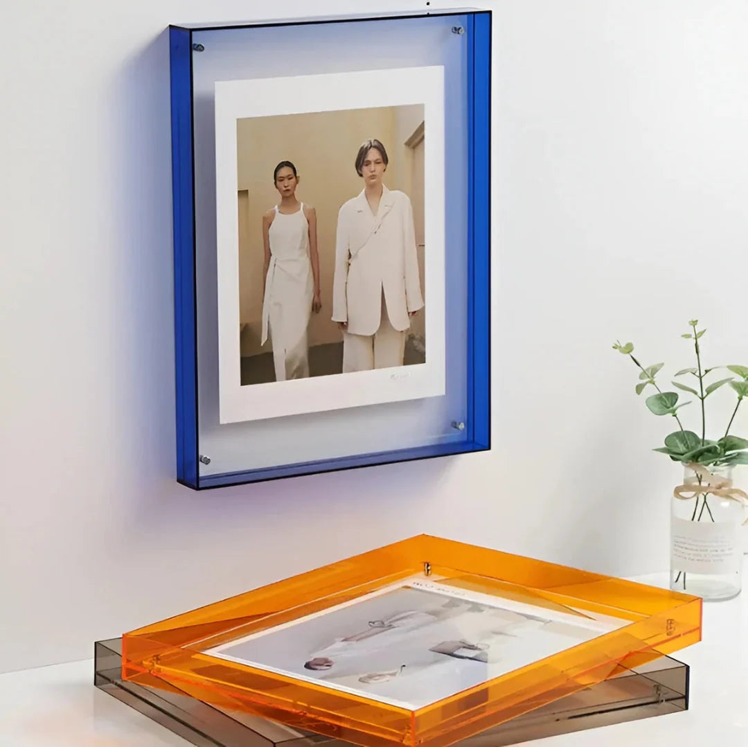 Photo Frame Transparent Floating Desk & Wall Display