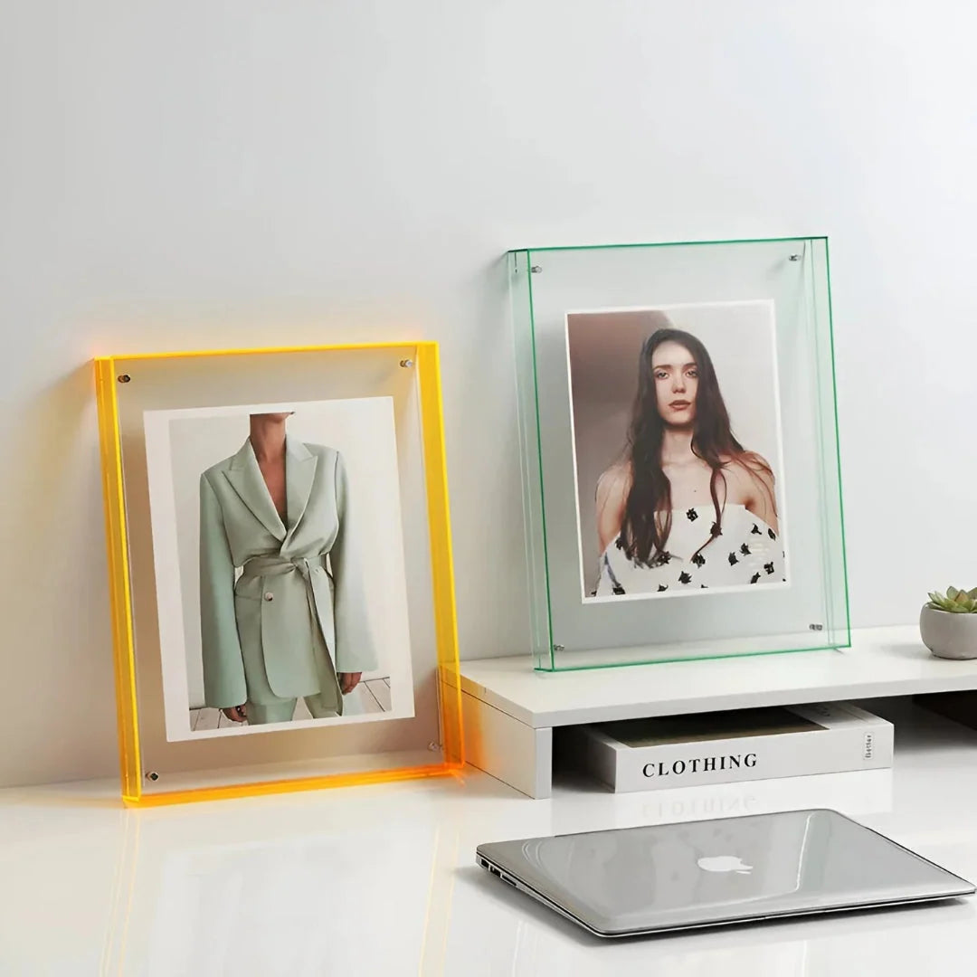 Photo Frame Transparent Floating Desk & Wall Display