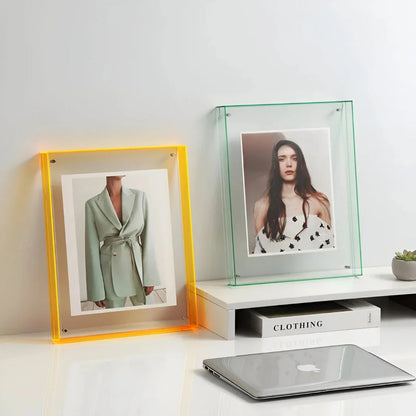 Photo Frame Transparent Floating Desk & Wall Display