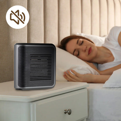 Plug-In Space Heater 800W Ceramic Digital Thermostat & Timer