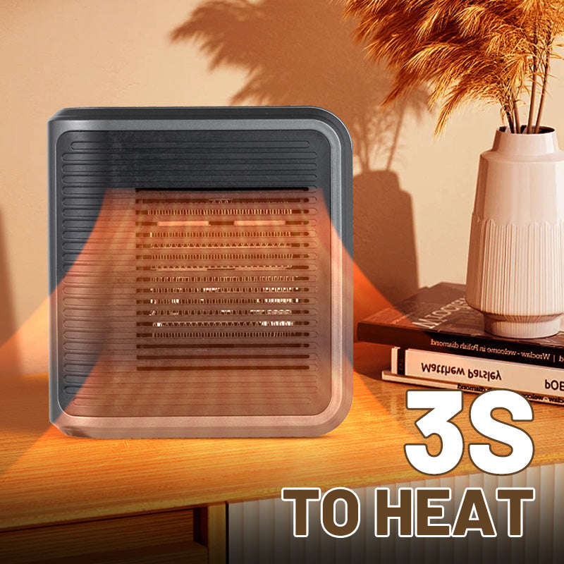 Plug-In Space Heater 800W Ceramic Digital Thermostat & Timer