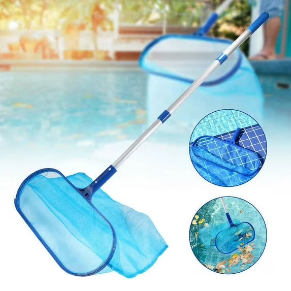Pool Skimmer Net Fine Mesh Deep Pocket Telescopic Pole