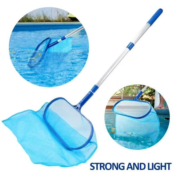 Pool Skimmer Net Fine Mesh Deep Pocket Telescopic Pole