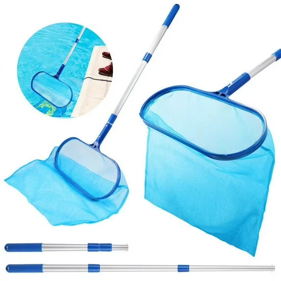 Pool Skimmer Net Fine Mesh Deep Pocket Telescopic Pole