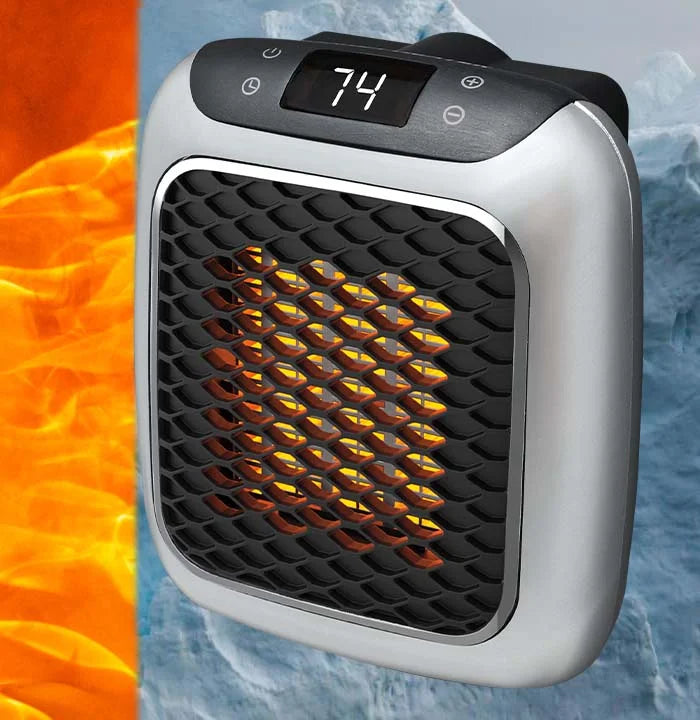 Portable Space Heater Adjustable Timer Quiet Operation Tip-Over Protection