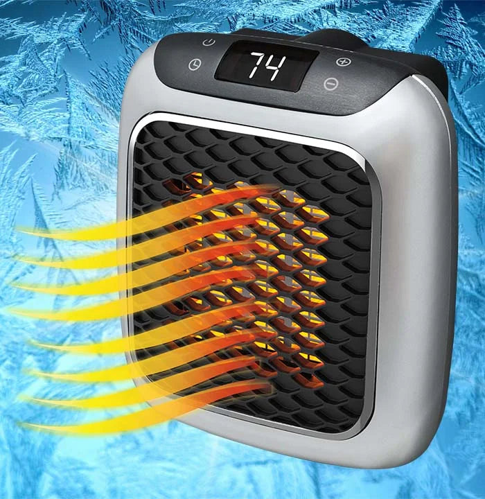 Portable Space Heater Adjustable Timer Quiet Operation Tip-Over Protection