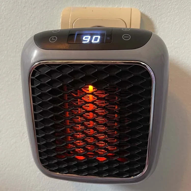 Portable Space Heater Adjustable Timer Quiet Operation Tip-Over Protection