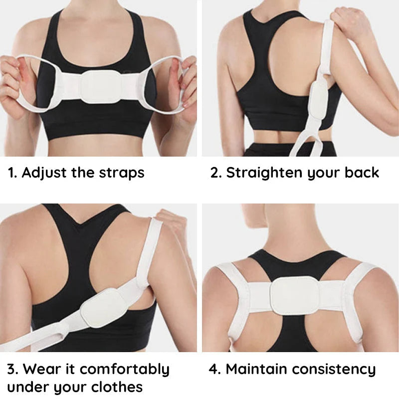 Posture Corrector Adjustable Breathable Under-Clothing Design