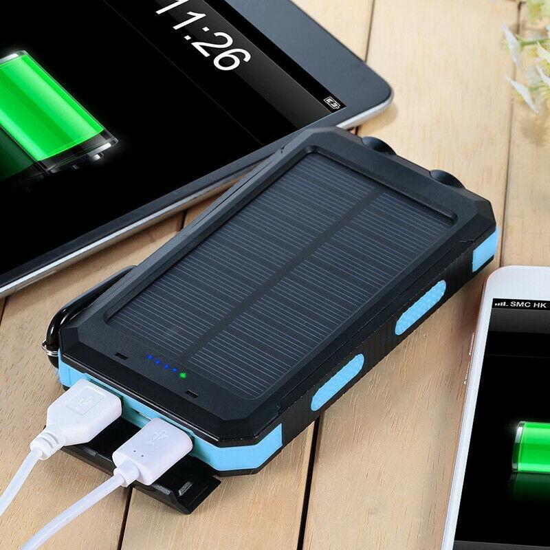 Power Bank Solar High Capacity Dual USB