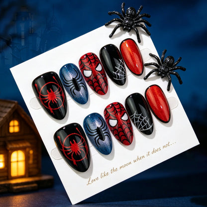 Press-On Nail Set Superhero Designs Easy Application