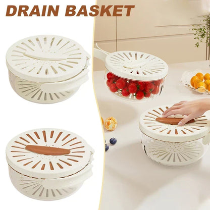 Produce Drainer Basket Compact Efficient Drainage】【。