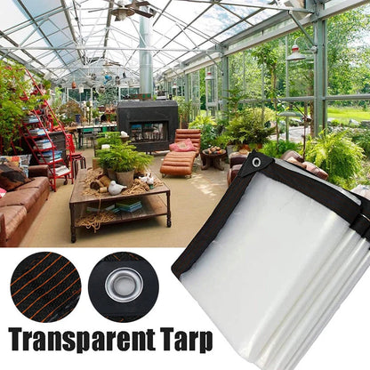 Protective Tarp Clear Weather-Resistant Tear-Resistant PE