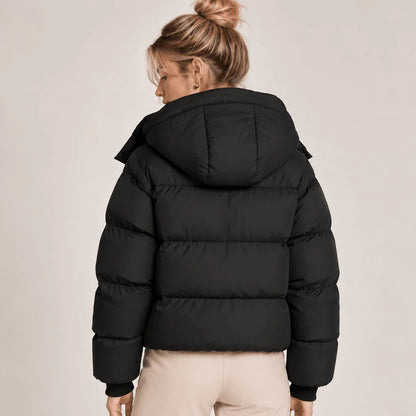 Puffer Jacket Quilted Hooded Oversized Fit