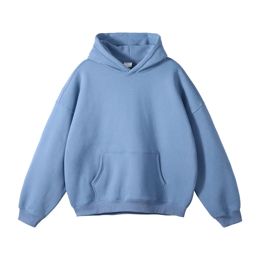 Pullover Hoodie Relaxed Fit Kangaroo Pocket Hooded