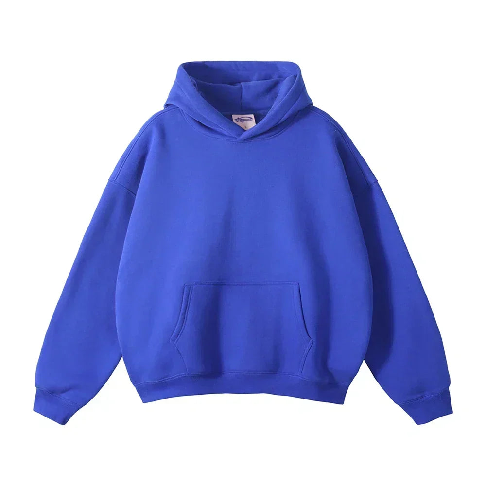 Pullover Hoodie Relaxed Fit Kangaroo Pocket Hooded