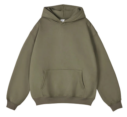 Pullover Hoodie Relaxed Fit Kangaroo Pocket Hooded