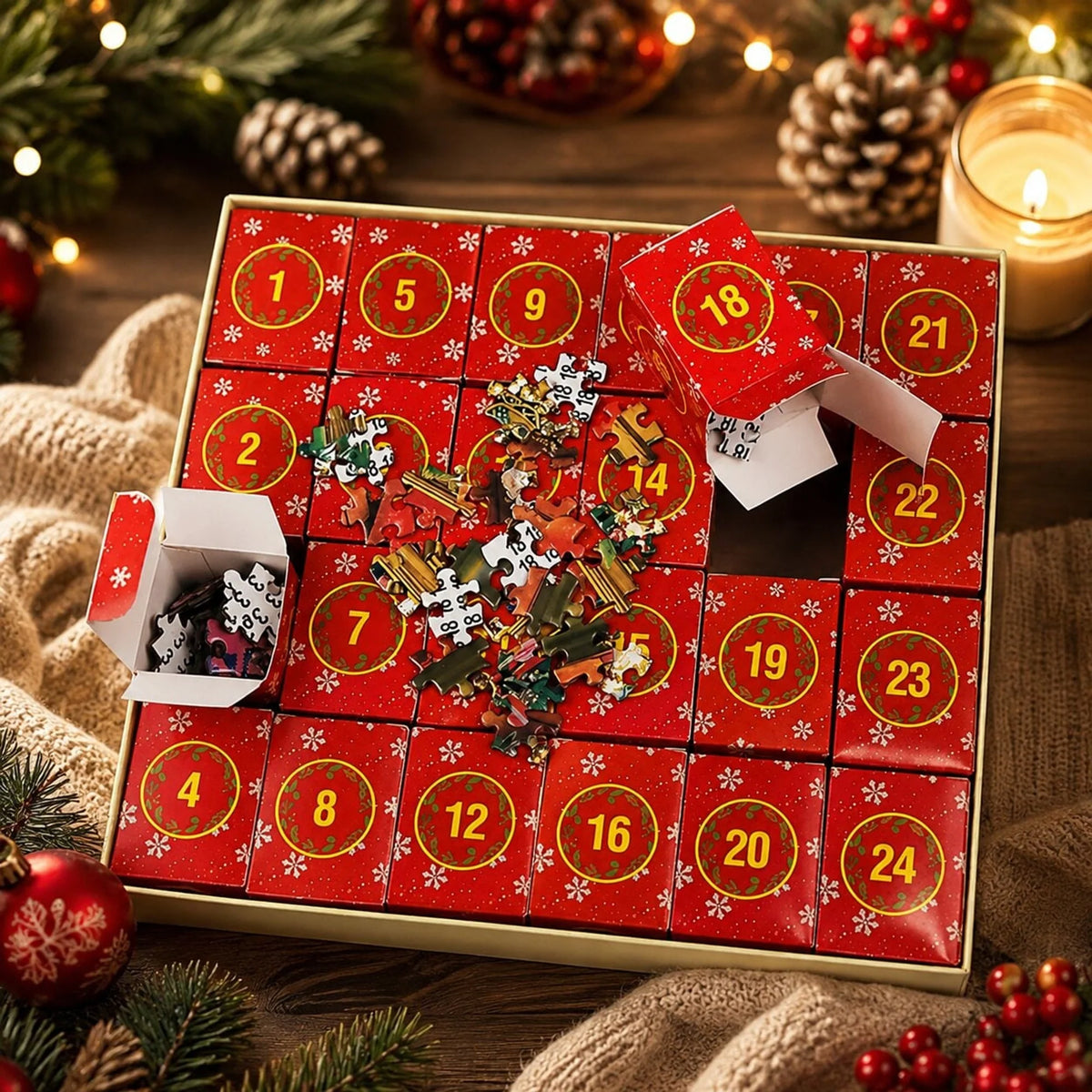 Puzzle Advent Calendar 1008 Pieces Christmas Jigsaw
