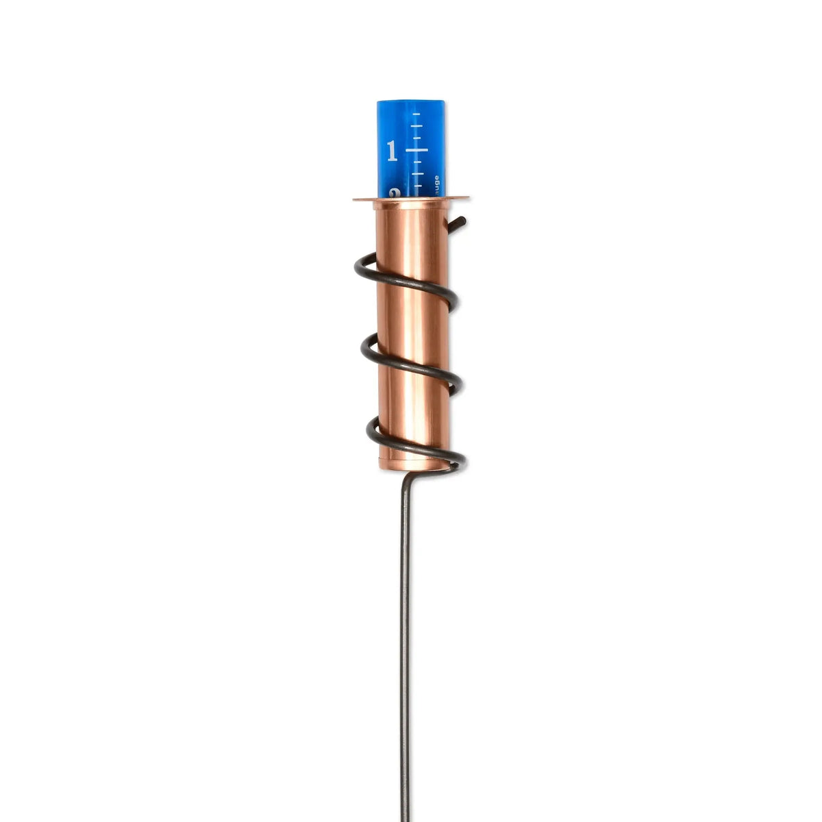 Rain Gauge Solid Copper Collector Floating Tube Inch Scale