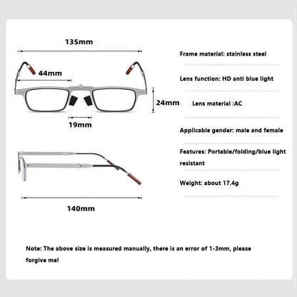 Reading Glasses Foldable Sticky Surface
