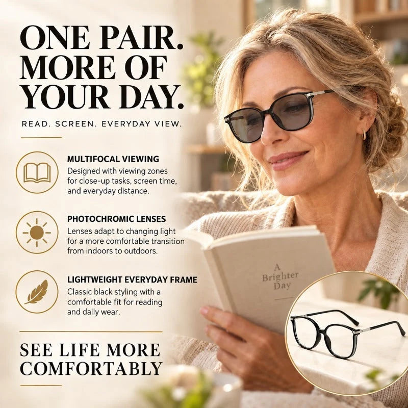 Reading Glasses Progressive Photochromic Blue Light Filter