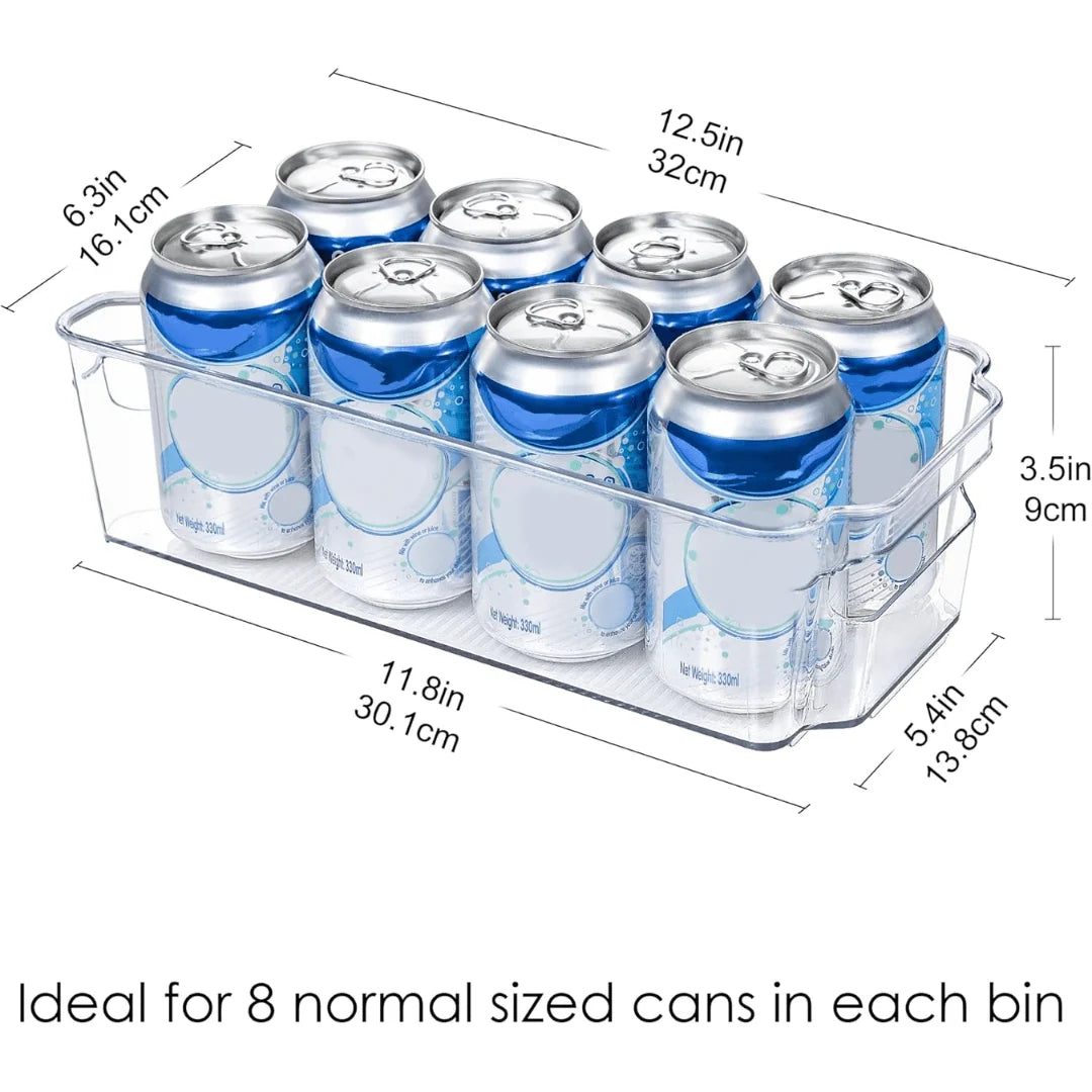 Refrigerator Storage Bins Transparent BPA-Free Set of 4
