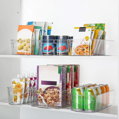 Refrigerator Storage Bins Transparent BPA-Free Set of 4