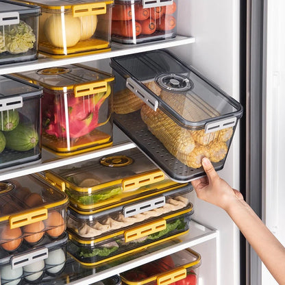 Refrigerator Storage Box Transparent Lidded Plastic