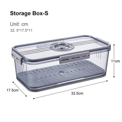 Refrigerator Storage Box Transparent Lidded Plastic