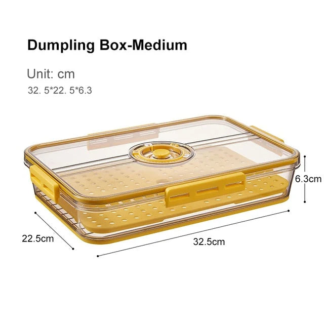 Refrigerator Storage Box Transparent Lidded Plastic