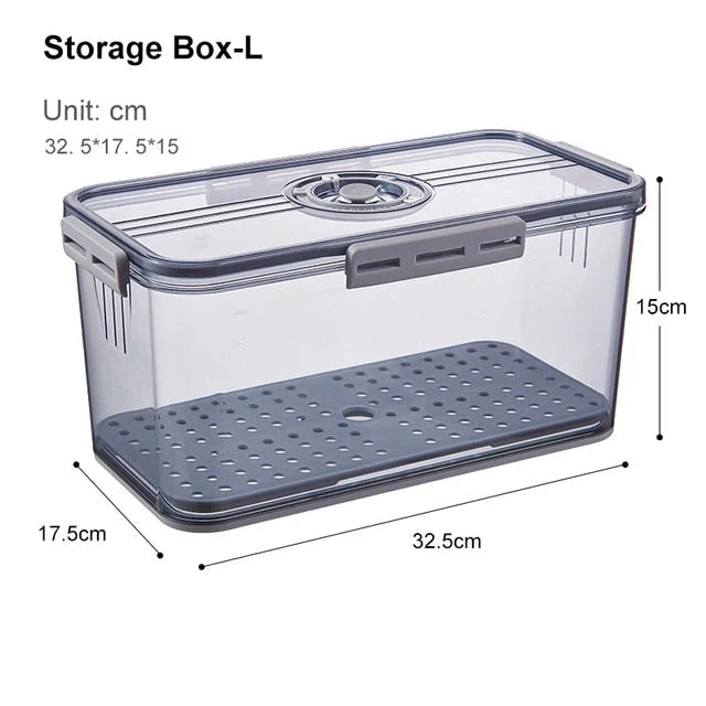 Refrigerator Storage Box Transparent Lidded Plastic